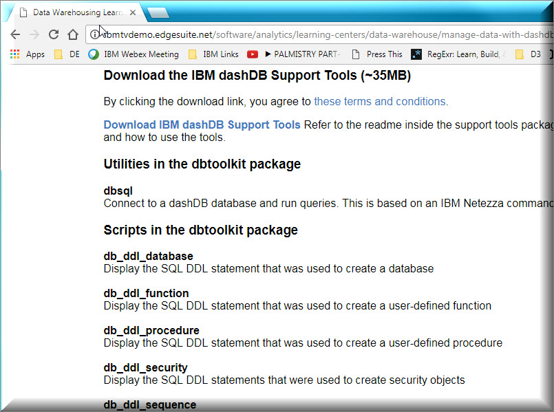 IBM Provided Utility Scripts for Db2